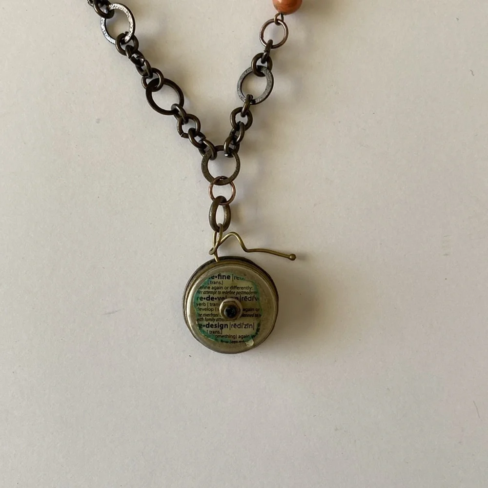 Costume jewelry necklace roses trinkets charms